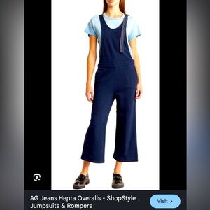 AG jeans indigo capsule collection blue cropped jumpsuit, nwt, medium
